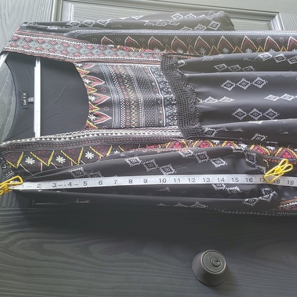 SAMI & JO Sides Paisley Boho 70's Style Hilo Decorative Crochet Dress M … - Picture 17 of 17